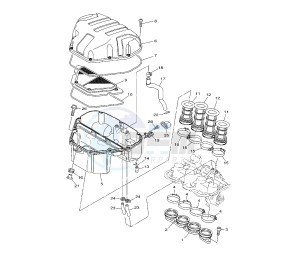 XJ6-S DIVERSION 600 drawing INTAKE