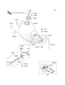 KL 250 G [SUPER SHERPA] (G9F) G9F drawing FUEL TANK