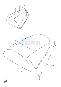 GSX-R600 (E2) drawing SEAT TAIL BOX (MODEL W)