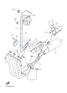 FZ1-S FZ1 FAZER 1000 (1CAM) drawing EXHAUST