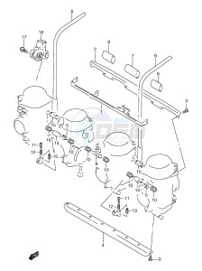 GSF1200 (E2) Bandit drawing CARBURETOR FITTING