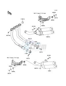 Z1000 ZR1000A6F FR GB XX (EU ME A(FRICA) drawing Muffler(s)