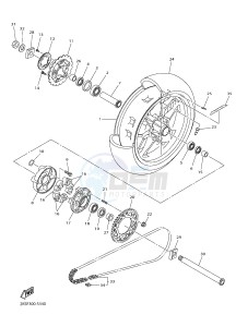 YZF-R1M 998 R6 (2KSL) drawing REAR WHEEL