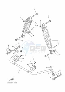 YFM700FWAD GRIZZLY 700 EPS (BLTU) drawing REAR SUSPENSION