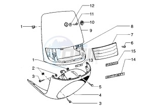 SKIPPER 125-150 drawing Front shield - spoiler