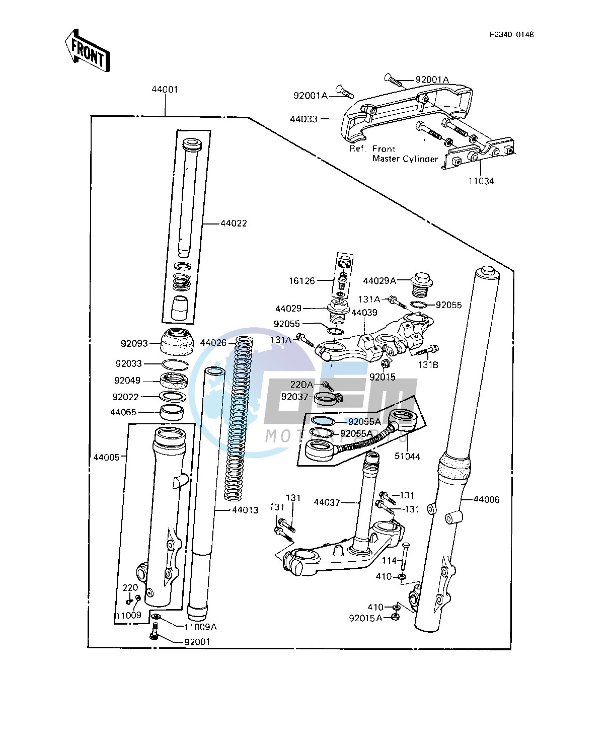 FRONT FORK -- KZ1100-A3- -