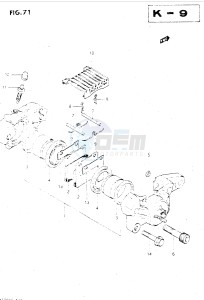 GSX500E (E39) drawing REAR CALIPERS (MODEL E)