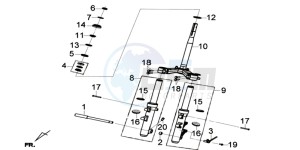 GTS 125I EURO4 SPORT L7 drawing FRONT FORK/ STEERING HEAD BEARING / FRONT FORK