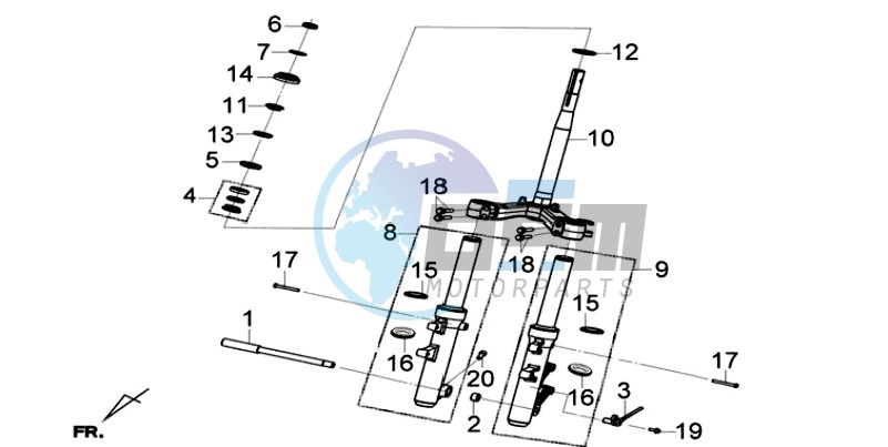 FRONT FORK/ STEERING HEAD BEARING / FRONT FORK