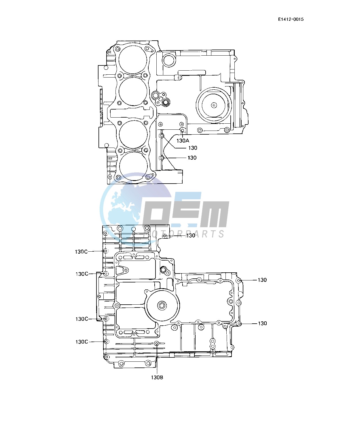 CRANKCASE BOLT & STUD PATTERN