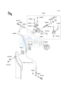 KX 250 W [KX250F MONSTER ENERGY] (W9FA) W9FA drawing FRONT MASTER CYLINDER