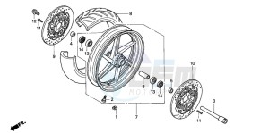 CBR600F3 drawing FRONT WHEEL