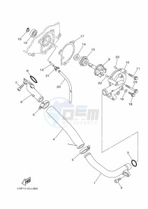 YFM700FWBD YFM7NKPHK (B5KF) drawing WATER PUMP