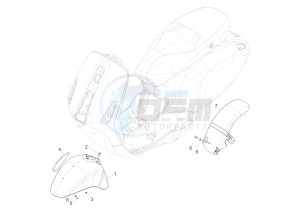 Primavera 50 4T-2V 25 kmh (EMEA) drawing Wheel huosing - Mudguard