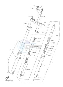 XVS950CU XV950 (1XC1) drawing FRONT FORK