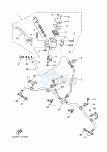 YFM700FWAD GRIZZLY 700 EPS (B4F4) drawing FRONT MASTER CYLINDER