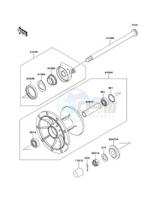 KLE500 KLE500B7F GB XX (EU ME A(FRICA) drawing Front Hub