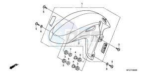 CB600F39 F / CMF ST drawing FRONT FENDER