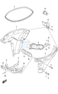 DF 9.9B drawing Side Cover Non-Remote Control