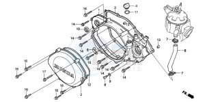 CR500R drawing RIGHT CRANKCASE COVER