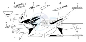 CBR125RS drawing MARK/STRIPE (CBR125RW8)