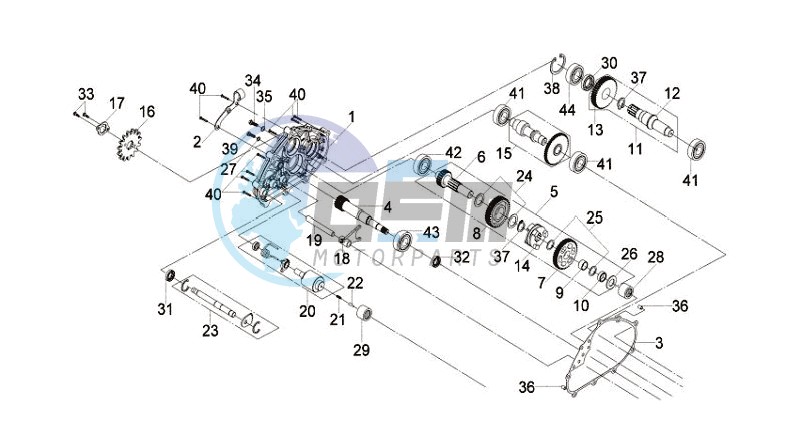 CRANKCASE - DRIVE SHAFT