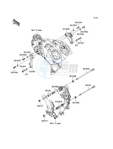 ZZR1400_ABS ZX1400FDF FR GB XX (EU ME A(FRICA) drawing Engine Mount