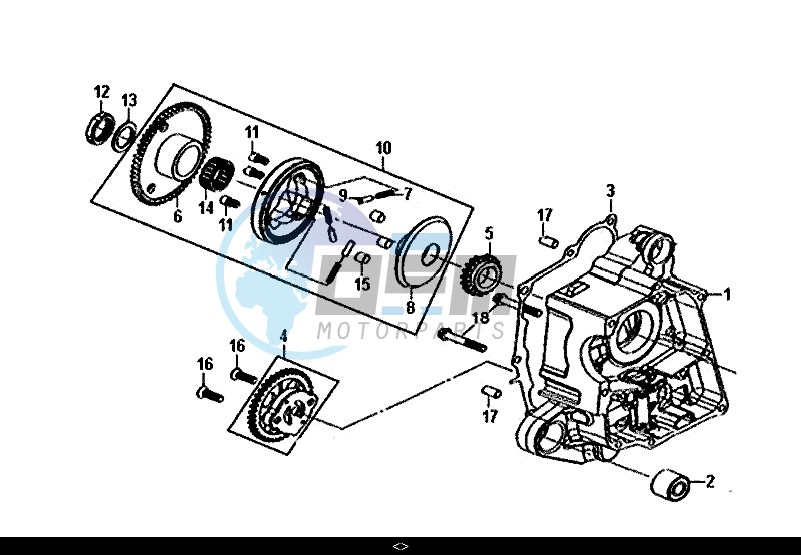 R CRANK CASE-OIL PUMP ASSY