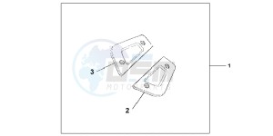 GL1800D GoldWing - GL1800-D UK - (E) drawing CHROME P.STEP UND