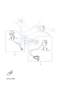 YPR400RA XMAX 400 ABS EVOLIS 400 ABS (1SDF) drawing HANDLE SWITCH & LEVER