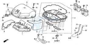 CBR600F drawing AIR CLEANER