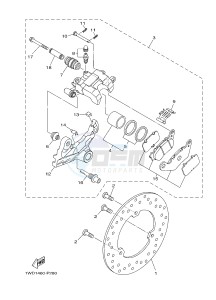 YZF-R25 249 (1WD9) drawing REAR BRAKE CALIPER