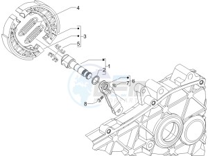 LX 150 4T USA drawing Rear brake - Brake jaw