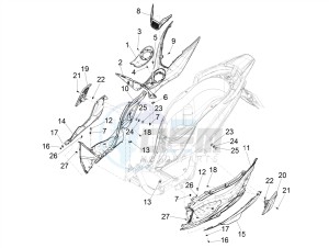 MEDLEY 150 4T IE ABS E3 2020 (APAC) drawing Central cover - Footrests