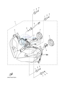 YZF-R25 249 (1WDE) drawing HEADLIGHT