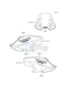 VERSYS 650 KLE650EGF XX (EU ME A(FRICA) drawing Decals(Orange)