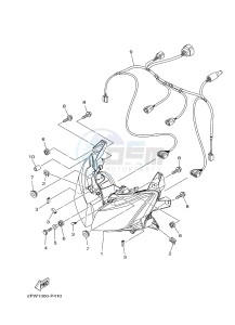 XP500 TMAX T-MAX 530 (2PW1) drawing HEADLIGHT