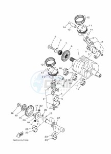 YZF250-A (B6P6) drawing CRANKSHAFT & PISTON