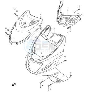 AY50 (P19) katana drawing FRONT LEG SHIELD (MODEL K2)