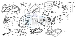 CB1300A CB1300SUPER FOUR drawing FR. COWL/SIDE COWL/WINDSC REEN