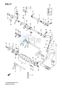 LT-Z250 (E28-E33) drawing GEAR SHIFTING