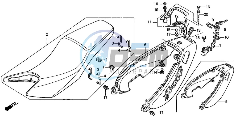 SEAT/SEAT COWL (CB600F2/F22)