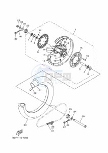 YZ250 (BCR2) drawing REAR WHEEL