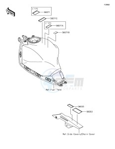 NINJA 650 EX650KJF XX (EU ME A(FRICA) drawing Labels