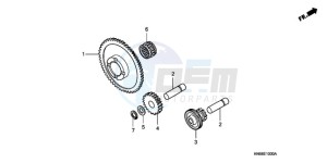 TRX250XA Australia - (U) drawing STARTING GEAR