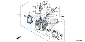 CBR650FAG CBR650F 6ED - (6ED) drawing THROTTLE BODY