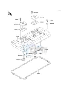 ZR 1200 A [ZX 1200 R] (A1-A3) drawing CYLINDER HEAD COVER