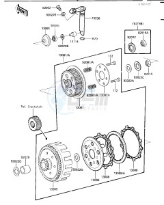 KDX 200 C [KDX200] (C1-C3) [KDX200] drawing CLUTCH