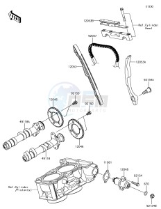 VERSYS-X 300 ABS KLE300CHF XX (EU ME A(FRICA) drawing Camshaft(s)/Tensioner