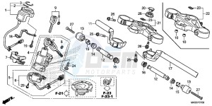 CBR1000RRG CBR1000 - Fireblade Europe Direct - (ED) drawing HANDLE PIPE/ TOP BRIDGE